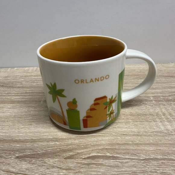 STARBUCKS ORLANDO FLORIDA COFFEE MUG YOU ARE HERE COLLECTION YAH 14 OZ TEA - Picture 1 of 6